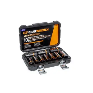 GearWrench 86071 10 Pc. 1/2" Drive Bolt Biter Deep Extraction Socket Set