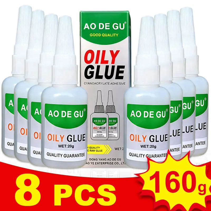 8PCS Heavy Duty Super Glue for Shoe Repair, Home Repair & DIY Projects – Fast Dry Waterproof Instant Adhesive with Precision Anti-Clog Nozzle for Plastic, Metal, Wood & Leather