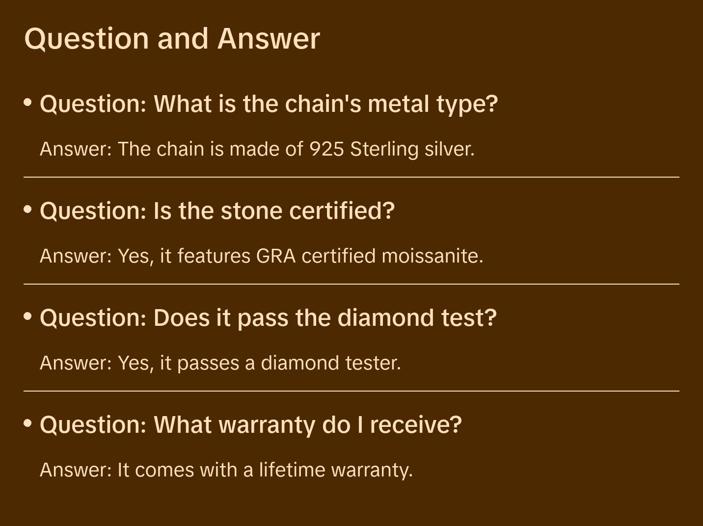 Sterling Silver VVS Tennis Chain