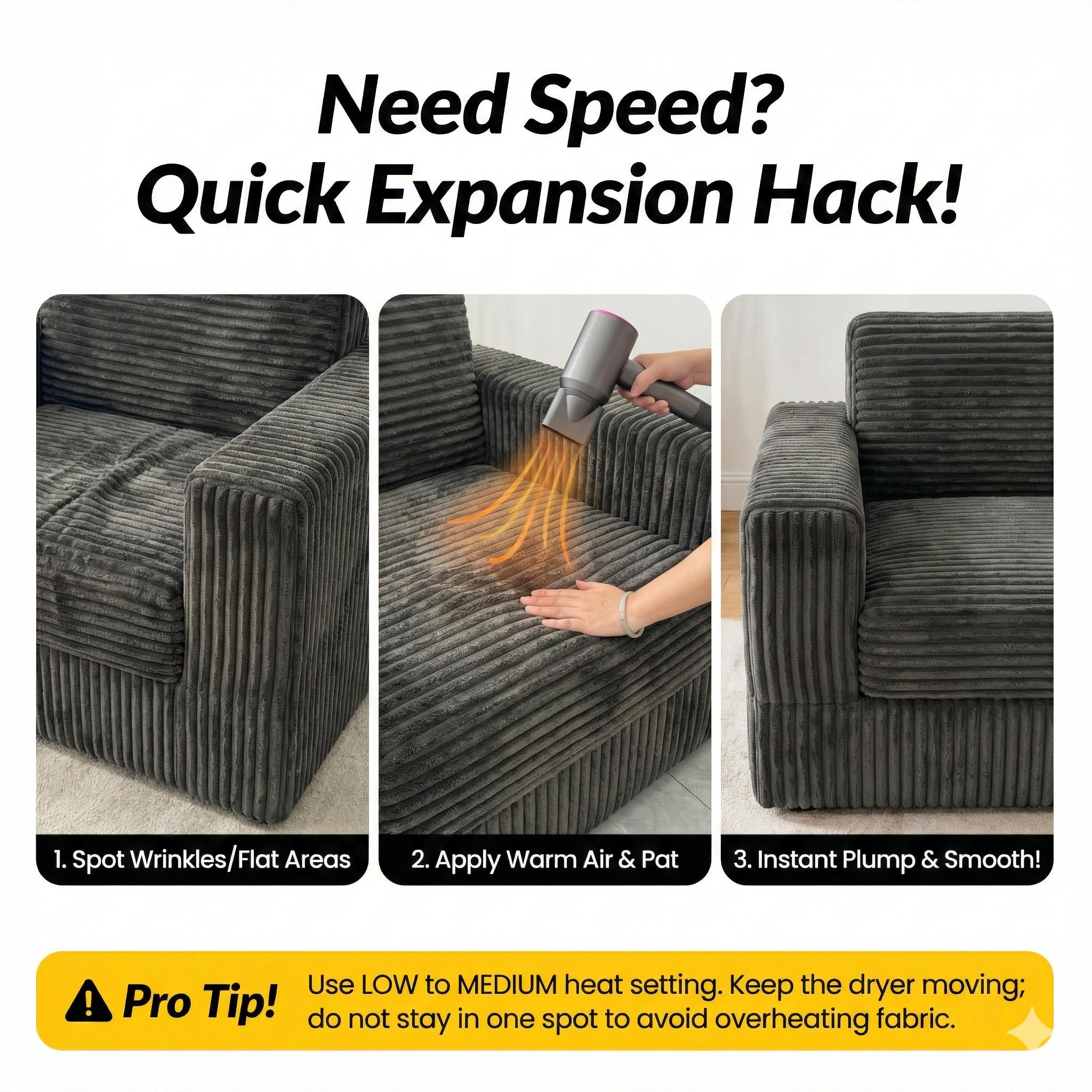 Giant Bean Bag Chair Style Sofa! High-Rebound Memory Foam Lazy Couch, Oversized Comfy Lounge Chair for Bedroom & Cozy Living Room Setup