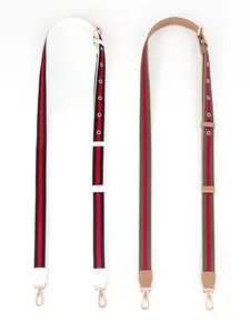 128-150cm multi-hole adjustable high-grade PU leather strap with stripe pattern bag, extended and widened bag modification, replacement of shoulder strap