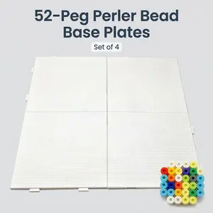 Non-deformable, high-temperature resistant 2.6mm large square pegboard for perler beads, and perler bead tools. DIY Garden Decorations and Wind Chimes Making Kit