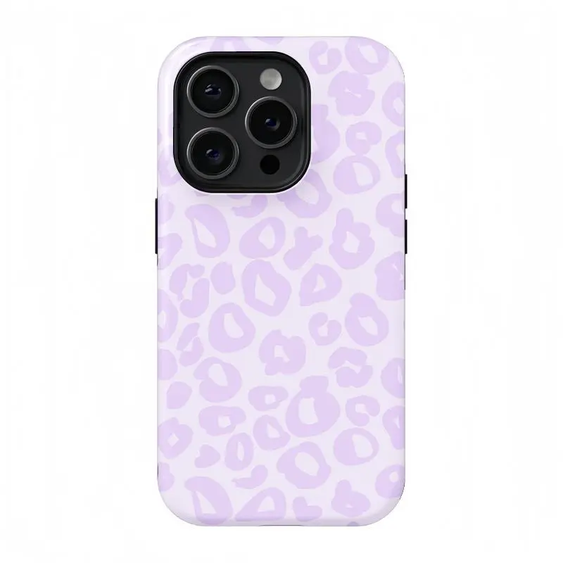 Leopard Print Purple IPhone Case, Suitable for iPhone17 ProMax,16, 15,14,13,12,11,X,Plus/Air/Pro Max/Pro,Samsung S25,S24,S23,S22,Ultra Plus FE.Premium Phone Case| Shockproofprotective Phone Case| Smart Phone Case, A Gift for Girls