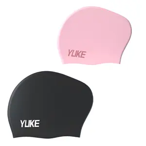 3D Swim Caps - Ear Protection Swimming Cap for Women & Men - Silicone, Waterproof - Fits Long & Short Hair - Adult & Youth