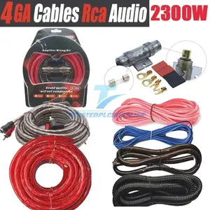 2300W 4 Gauge Car Audio Cable Kit Amplifier Install Amp RCA Subwoofer Sub Wiring