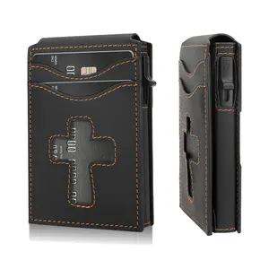 2026 Upgraded Wallet for Men, Mens Wallet Minimalist Slim Wallet, Smart Leather Pop Up Case Wallet ,RFID Blocking Bifold Wallet