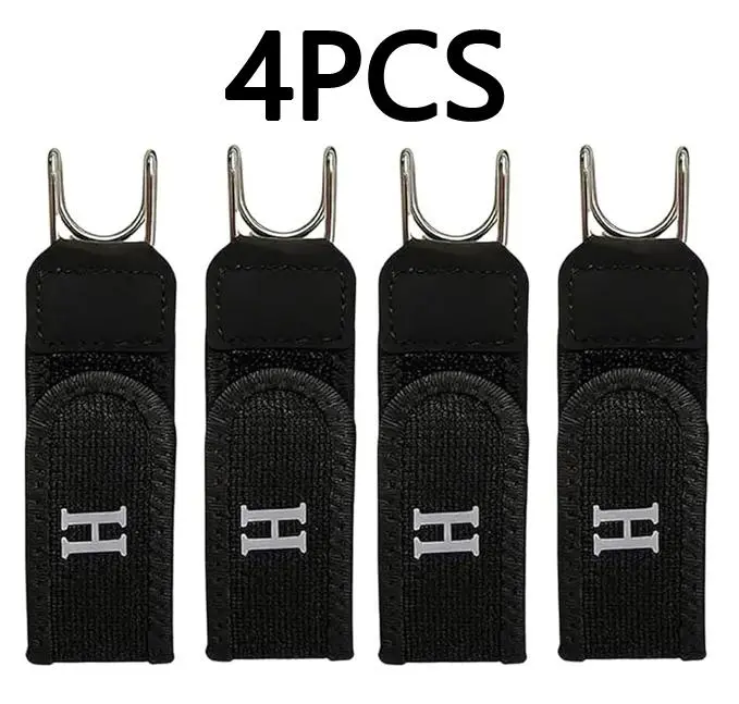 No Buckle Belts 4-Piece Set - Metal Hook Elastic, Hole-Free, Adjustable Invisible Wear Accessories for Outdoor, Work, Travel, Party Gift Essentials, Discreet, Adjustable Design