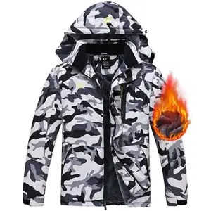 Men's Ski Jacket Winter Warm Snow Coat Waterproof Windbreaker Hooded Work Outerwear Snowboarding Jackets