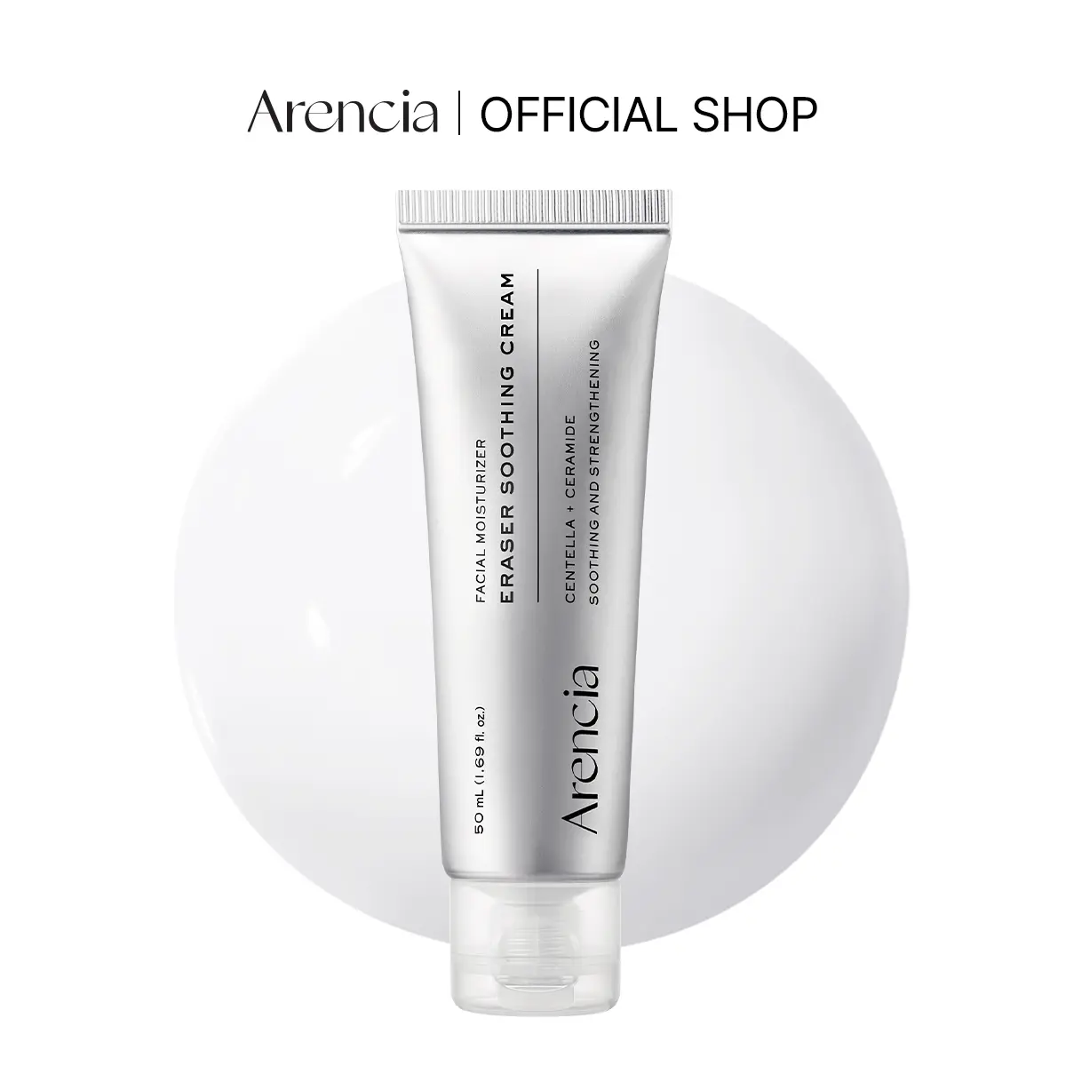 Eraser Soothing Cream, Lightweight Barrier Moisturizer with Centella & Ceramide NP for Hydration & Calm-Looking Skin, 1.69 fl. oz.