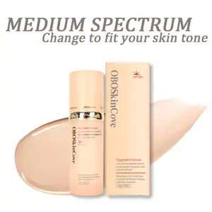 4-In-1 Foundation Liquid SPF 50+++ Moisturizing Even Skin Toning Color Medium Spectrum Hydrating Medium Full Coverage Concealer Waterproof for Gym Sports Dancing