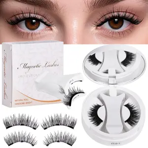 Magnetic  Eyelash Set -No Glue Needed, Strong Magnets Prevent Falling Off | 5D Natural Look, Soft & Lightweight, Reusable with Portable Box | Beginner-Friendly & Trim to Fit – Perfect for Party, Wedding & Christmas Makeup Cosmetic