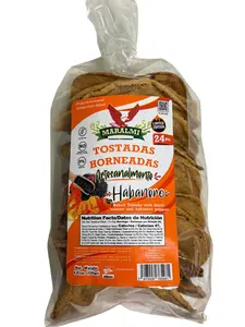 Maralmi Habanero Baked Corn Tostadas with Black Sesame – 24 Pieces – 8.81 oz (250 g)