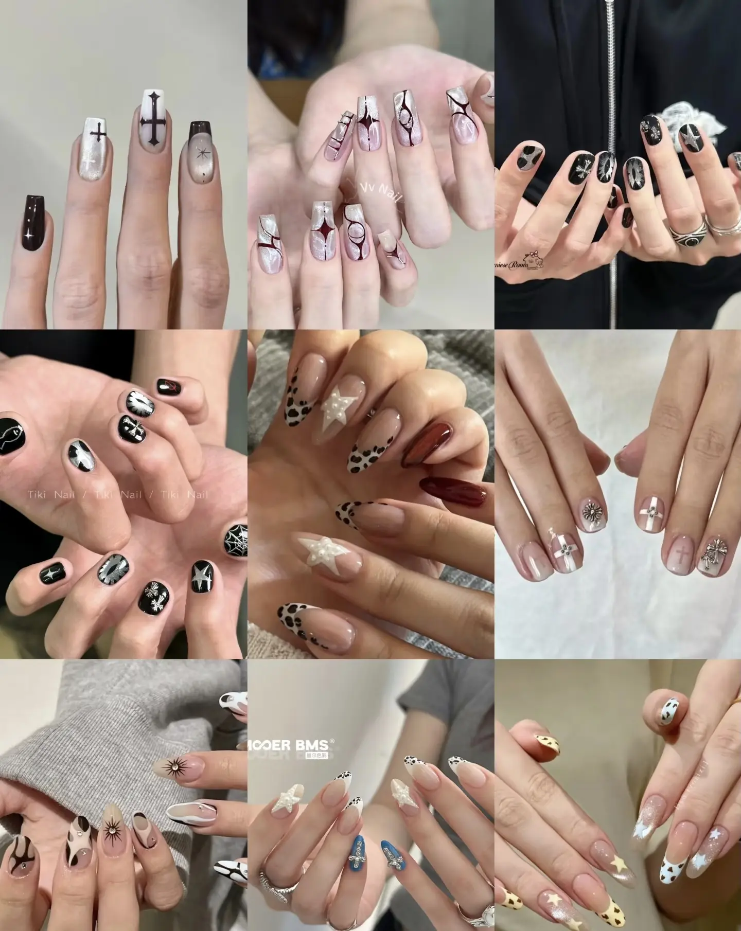 Suzy(2189)Suzy:20 sets handmade press-on nails selectable size and length random style