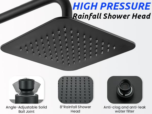 Ryamen Dual Shower Head | 8" Rainfall + Handheld | Adjustable Height | High Pressure | Luxury Standing Showers Ryamen Dual Shower Head | 8" Rainfall + Handheld | Adjustable Height | High Pressure | Luxury Standing Showers