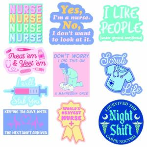 Nurse Sticker Extra Large Stickers for Adults Funny RN Adhesives with Memes Funny Stickers with Colorful Graphic Decals Funny Motivational  Multi