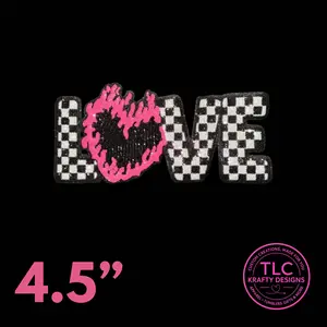 LOVE Sequin Patch - Small Hat Iron-On/ Sew-On Applique