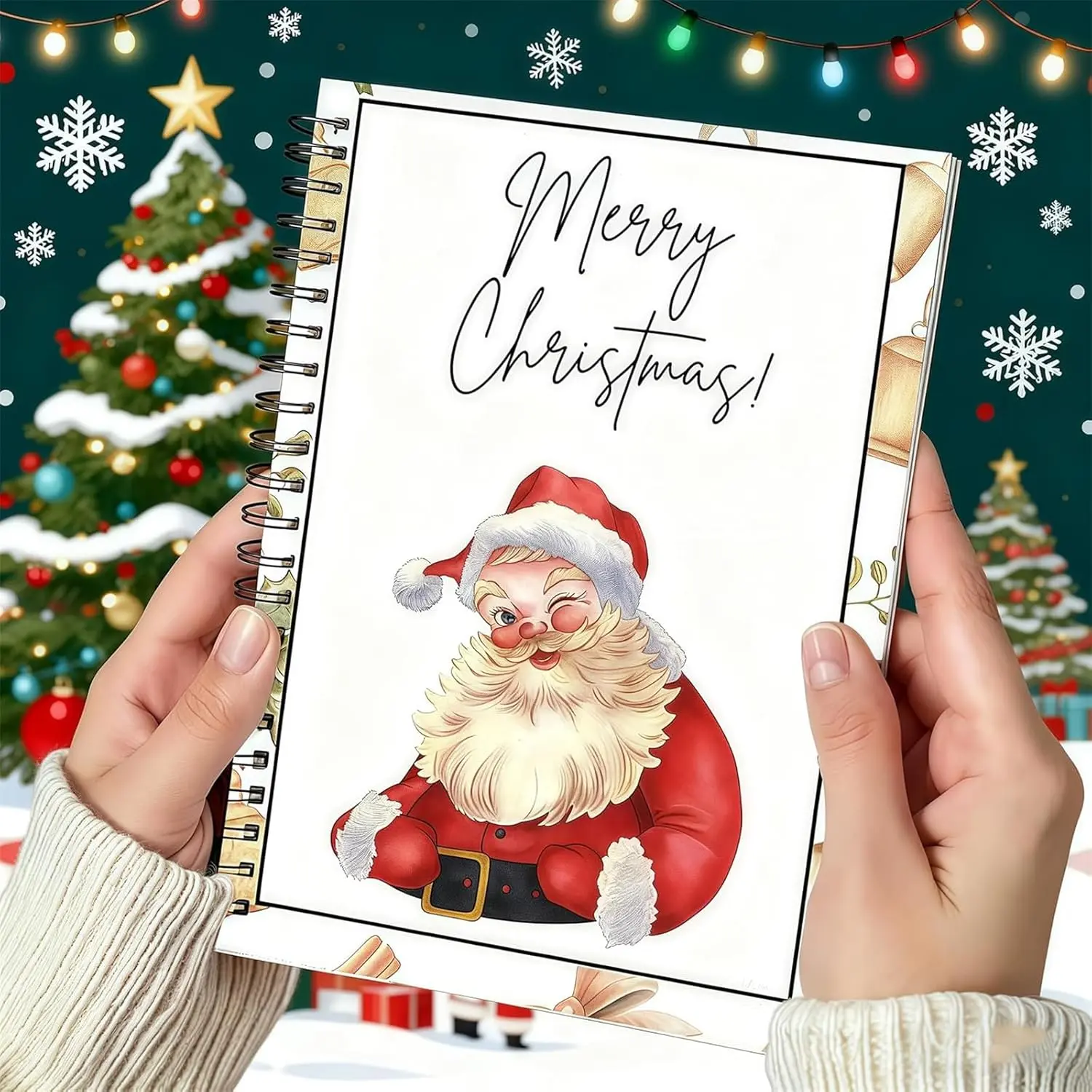 Christmas Gift Card Book, Diy Spiral Bound Gift Card Book, 5x7 Inch Colorful Spiral Bound Card Book , Christma Gift Cards Books Holder, DIY Personalized Xmas Gifts for Family, Friends, Students