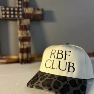 RBF CLUB leopard print trucker style hat