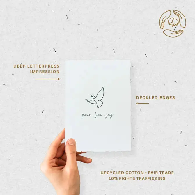 Peace Love Joy Dove | Christmas Dove Greeting Card