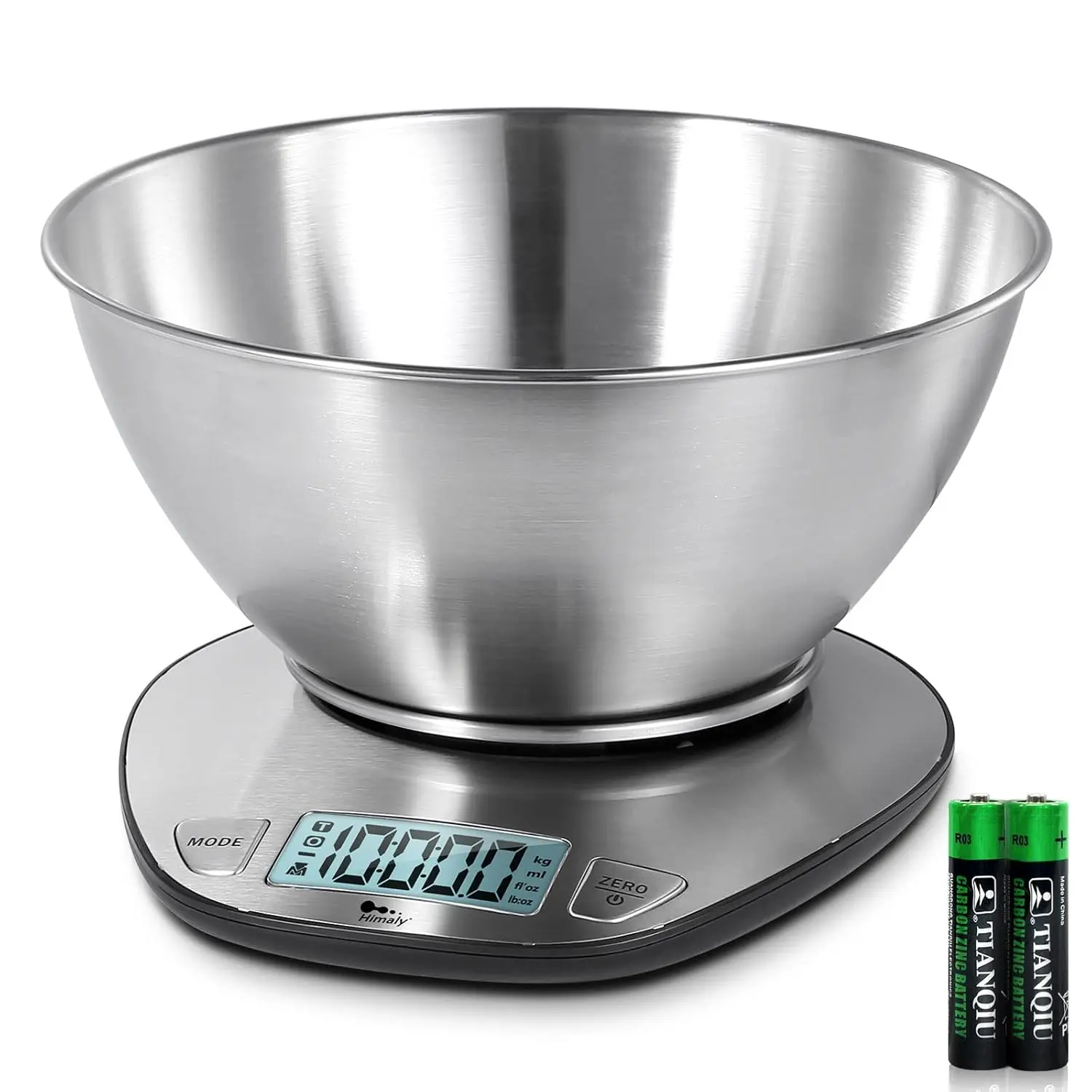 Tianou Digital Food Scale with Stainless Steel Bowl, Precise Weighing Tool for Cooking, Baking