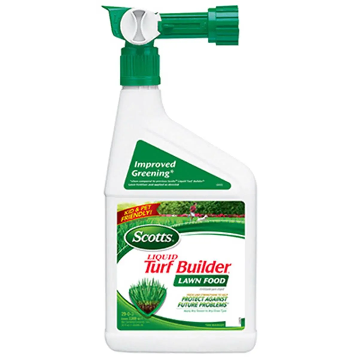 Scotts 5410410 Liquid Turf Builder Lawn Food - 32 oz Water-Soluble Soil Activator, Ready-to-Spray Liquid Fertilizer for Improved Greening, 2,000 sq.ft. Coverage Convenient Solution