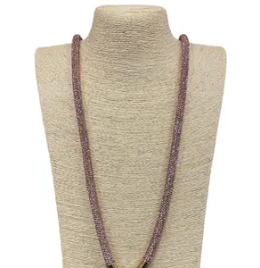 Bling Bling !! Cell Phone Lanyard / Crossbody / Universal Anti-theft Phone Strap Pink AB Crystal Rhinestone Necklace