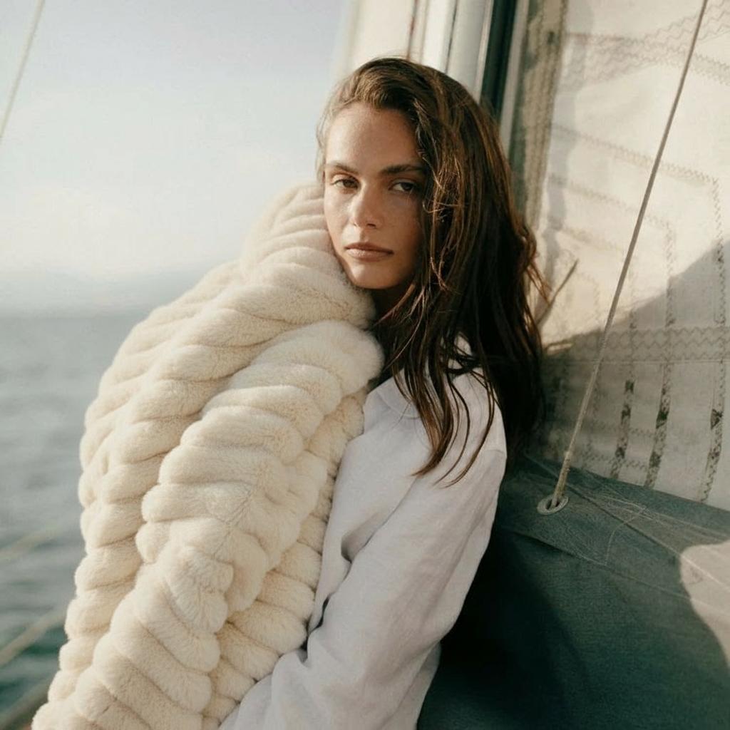 Yoofoss Fleece Blanket for Couch, Ultra Soft & Warm Fluffy Fur Luxurious Striped Plush Gift Blankets for Family Sofa Chair Bed Living Room Bedroom