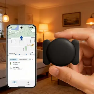 Magnetic Weatherproof Car GPS Tracker Mini Size No Recurring Charges Top Hidden Position Tracker Anti-Lost Function Compatible with apple Find My(iOS only)