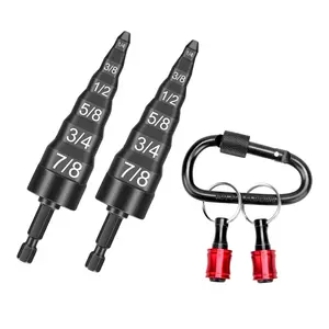 4Pcs HVAC Repair Tool Set - Swage Tool HVAC Repairing Set with Bit Holder,Air Conditioner Copper Pipe Tube Expander Swaging Drill Tubing Set 1/4" to 7/8"