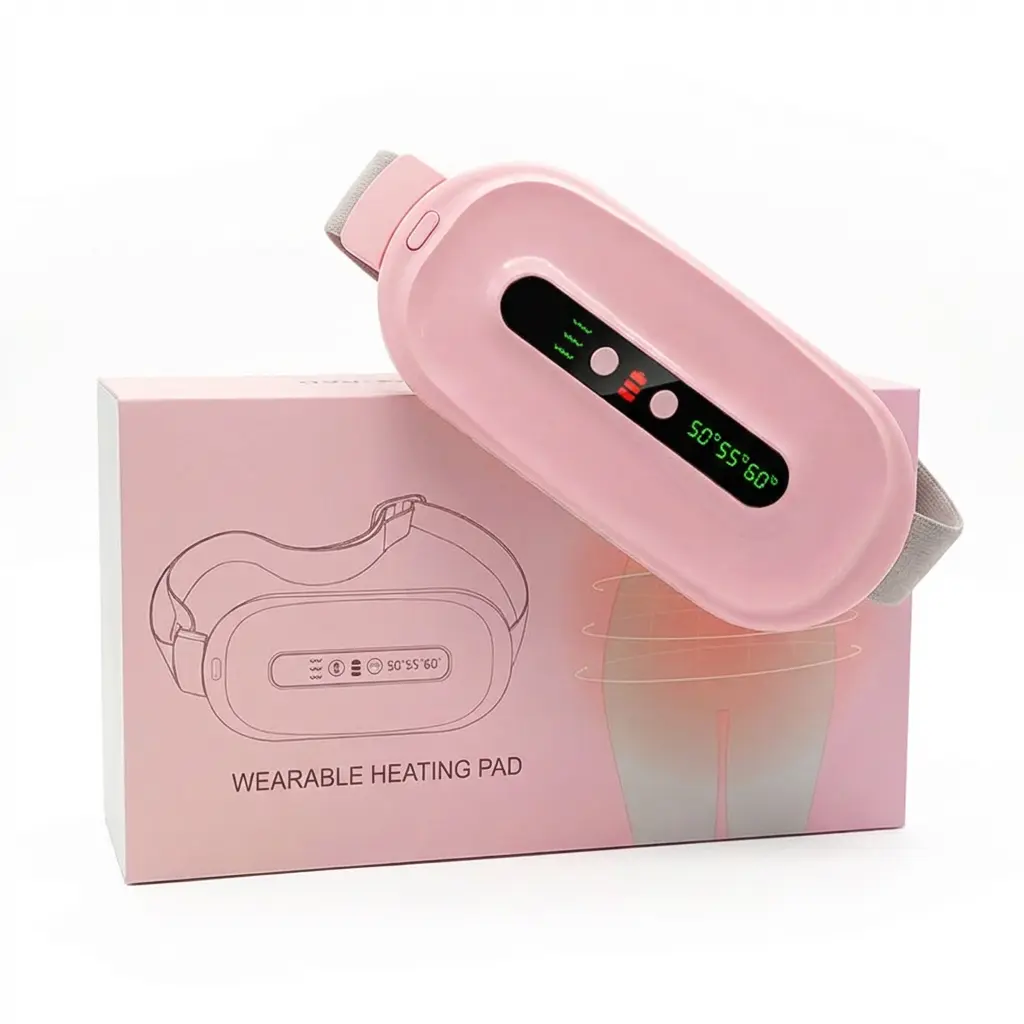 [Mid Year Sale] 2026 New Portable Cordless Heating Pad for Period Cramps - Fast-Heat Electric Belly Wrap with 3 Heat Settings, 3 Massage Modes, Women's Pain Relief Warmer Party Gift, Velvet, 3-Way