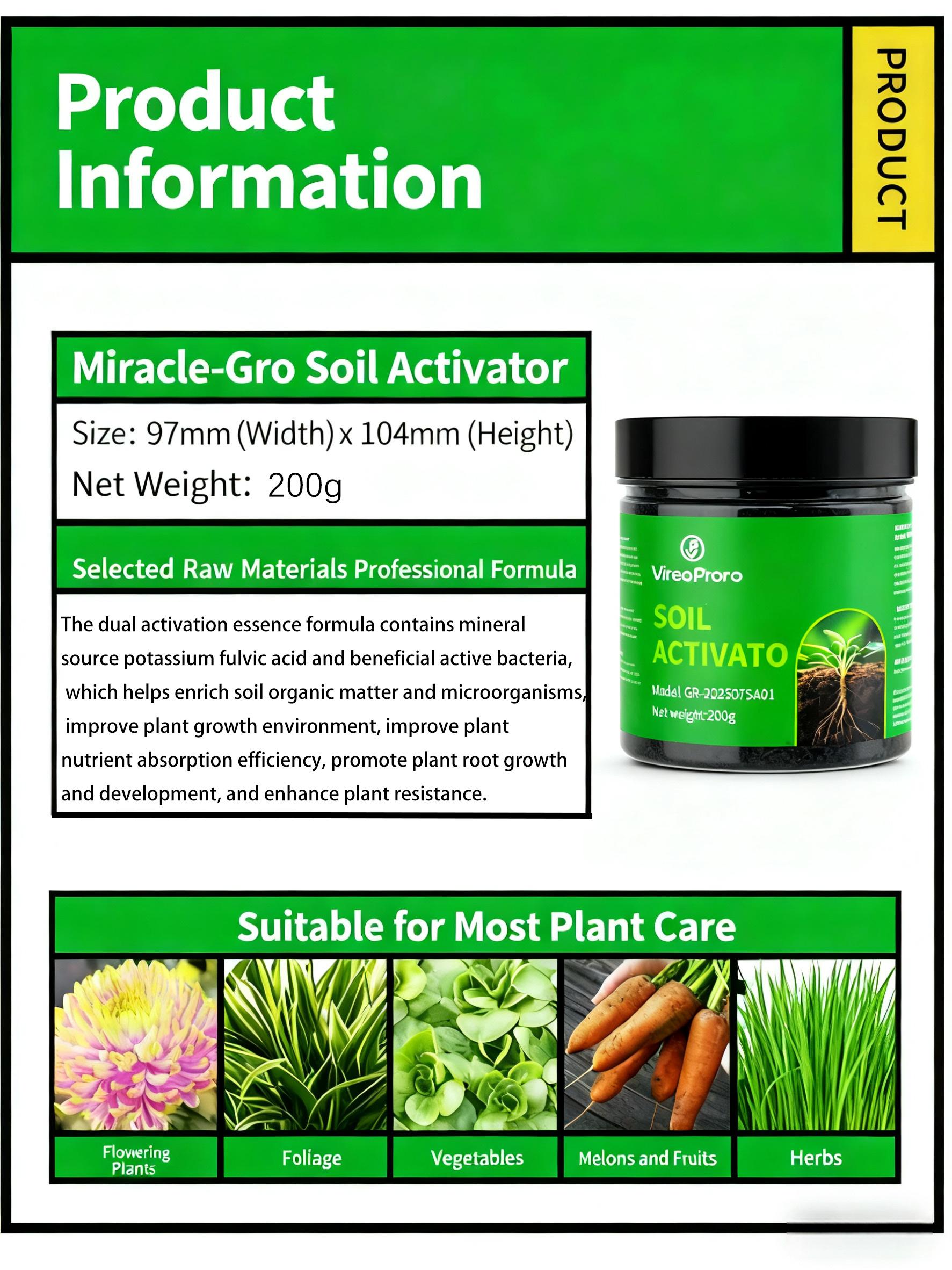 Soil repair, plant soil activator, soil activating granular slow-release fertilizer, loosens soil for potting mix and seedling compost, promotes plant root growth, suitable for nursery pots and rose pots.