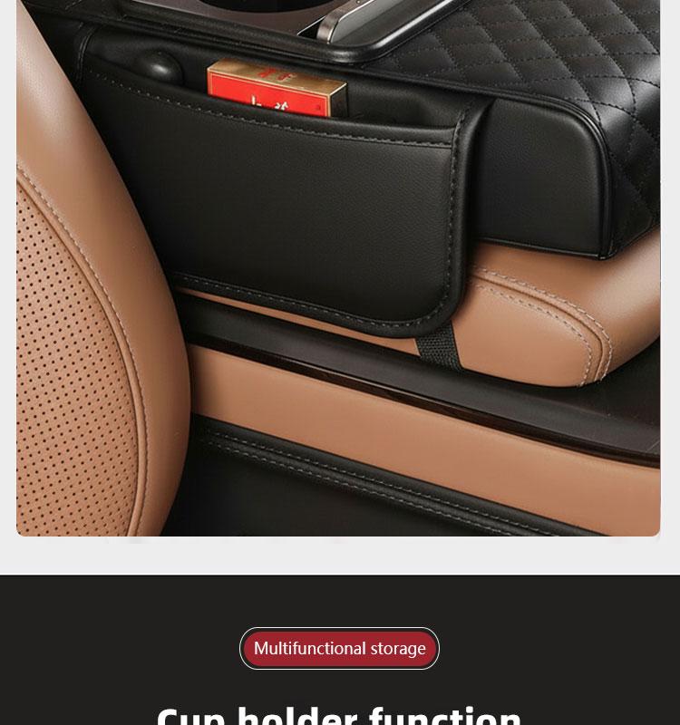 Car armrest storage bag, multi-functional 4-in-1 mat,car stuff， suitable for car armrests, car storage bags, car center console organizers, and includes cup holders and phone holders, ideal for long-distance driving trips.