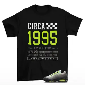 Circa Sneaker Shirt Black to Match Air Max 95 Neon Yellow