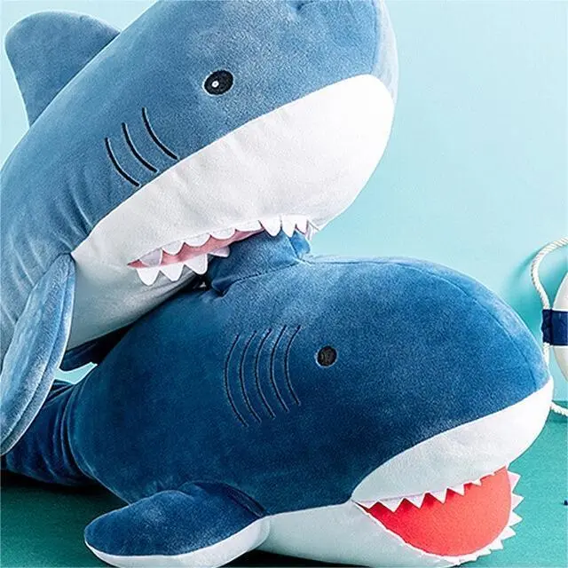 [Holiday Special] Sea Sparkle - Sharkie Plush Toy from the Deep Blue, Soft and Cuddly Ocean-Themed Stuffed Animal Marine Life Gift, Back To School