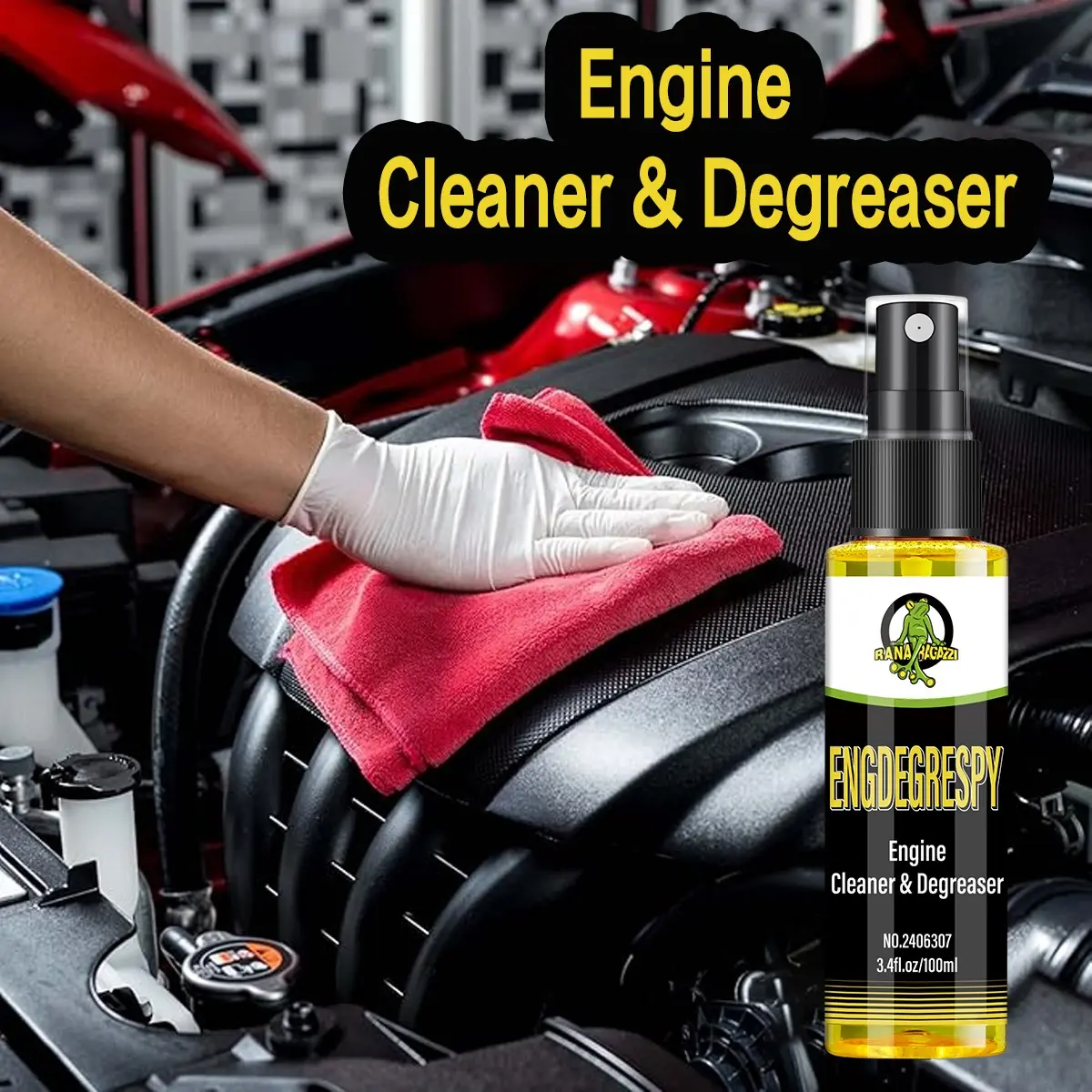 Engine Bay Degreaser - Premium Automotive Engine Compartment Refurbishment & Protective Coating Agent for Cars, RVs, Pickups, and Vans - Powerful Degreasing Solution for Plastic Parts, Engine Degreaser Cleaner