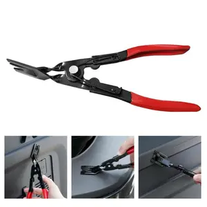 podofo Automotive Trim Clip Removal Pliers - High Quality Materials, Spring-Equipped Tool for Plastic Rivets, Headlight Repair, Door Panel Retainer & Fuel Pipe Fastener Removal, Long Service Life