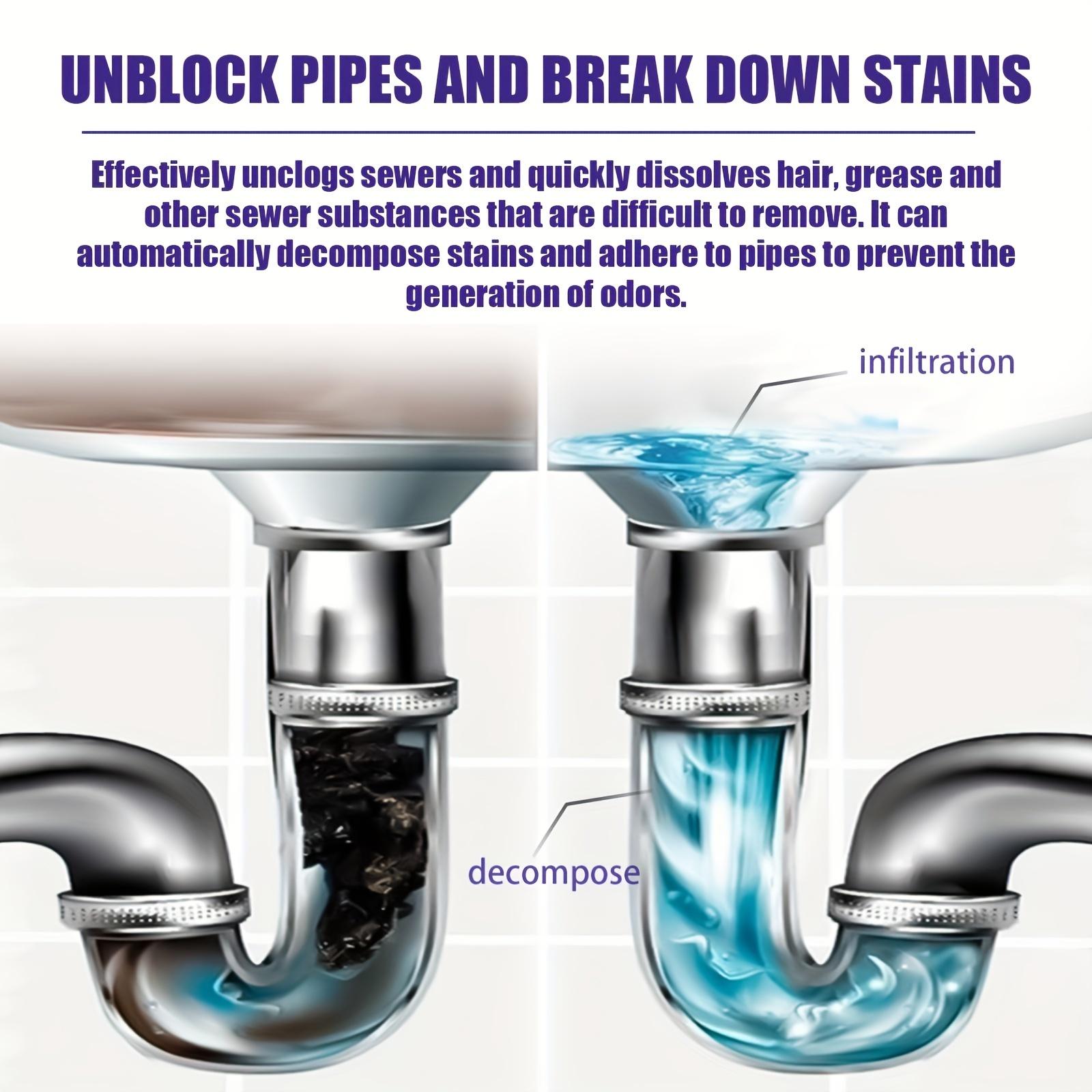 Liapu Powerful Pipe Dredging Agent for Kitchen and Toilet Pipelines - Dissolves 200+ Blockages and Kills 99% of Bacteria