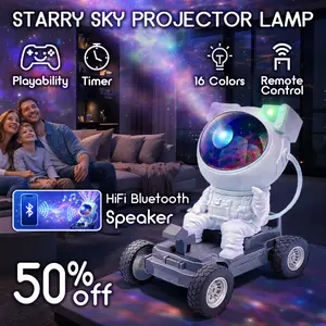 Gen 2 Moon Rover Astronaut Galaxy Projector Night Light, Bluetooth Star Projector with Remote & Timer, LED Nebula Ceiling Light for Bedroom Kids Room Decor, Romantic Ambient Light, Valentine Christmas Gift for Space Lovers & Couples