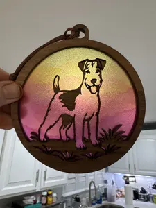 Fox Terrier Suncatcher for Sunny Window
