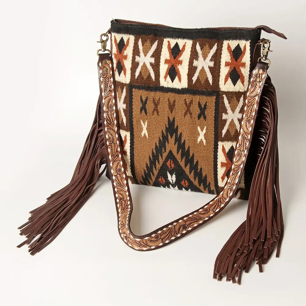 American Darling Large Crossbody Saddle Blanket Genuine Leather Western Women Bag Handbag Purse | Travel Bags College Casual