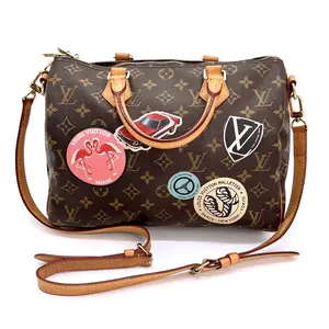 Pre-owned Louis Vuitton canvas Tote Bags Monogram World Tour Speedy Bandouliere 30