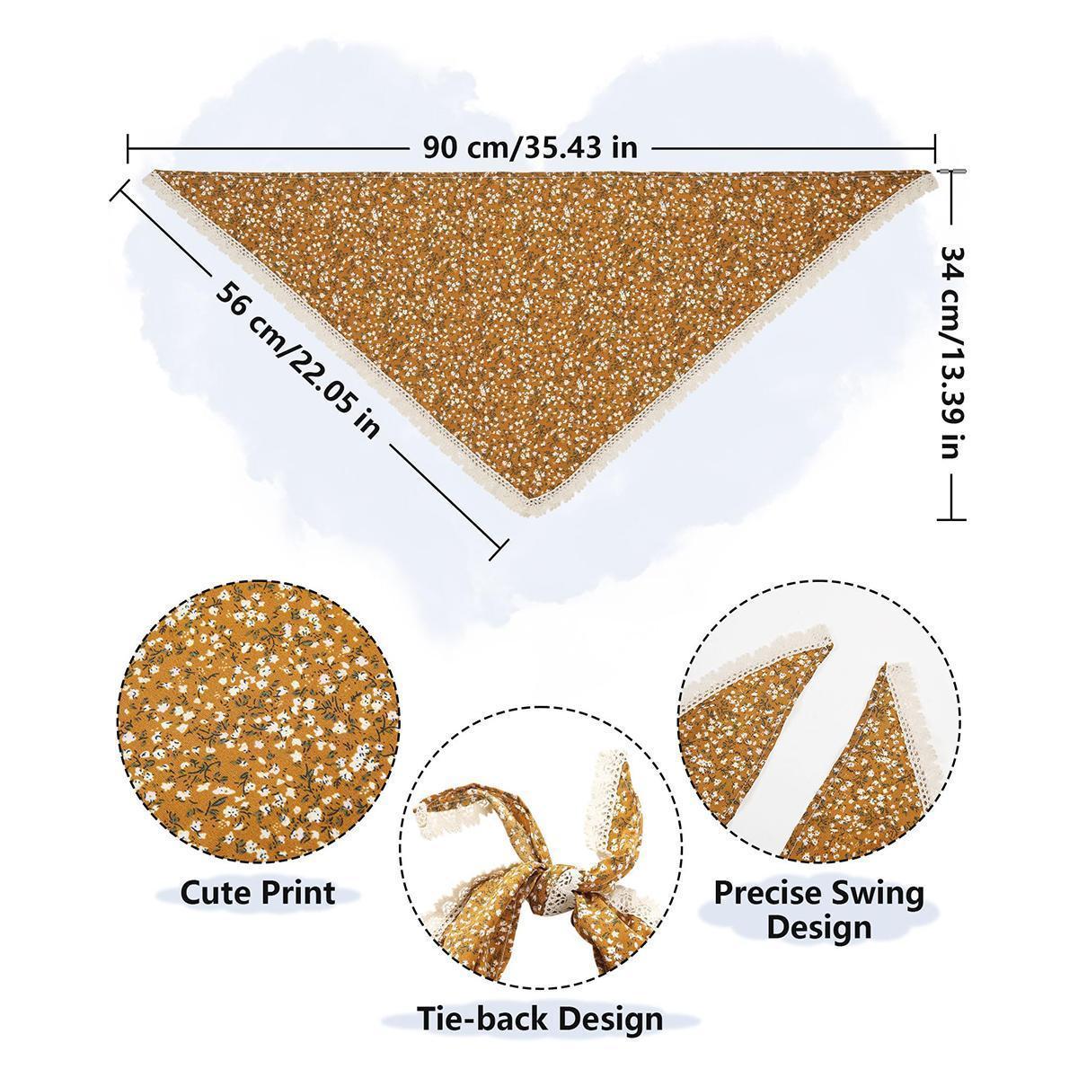 3-piece suit Flower Solid color Hair Bandanas Headbands Chiffon Head Kerchief for Women Girls Bohemian Hair Scarf Floral Lace Edge Headband Bandana