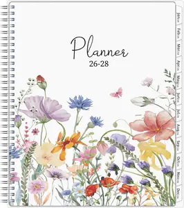 Monthly Planner 2026-2028, 36 Months Calendar Planner 2026-2028 from Jan 2026 – Dec 2028, 8.5'' x 11'' with Ruled Spread, Flexible Cover, Spiral Wirebound, Pocket, Coated Tabs, Notes ＆ Habit Tracker