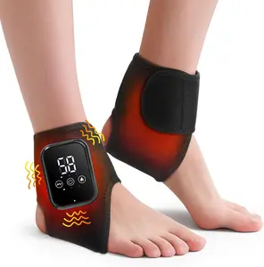 Cordless Ankle Massager with Heat, Ankle Heating Pad, USB Rechargeable Heated Brace Wrap Warmer, 3 Heat Levels, 3 Vibration Modes, Auto Shut Off tiktokshopspringglowup