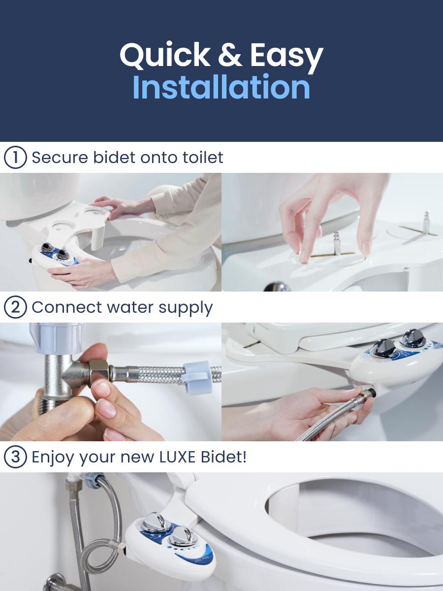 LUXE Bidet NEO 320 - Warm Water, Rear and Feminine Wash, Self-Cleaning, Non-Electric Bidet Attachment for Toilet Seat, Lever Control LUXE Bidet NEO 320 - Warm Water, Rear and Feminine Wash, Self-Cleaning, Non-Electric Bidet Attachment for Toilet Seat, Lever Control