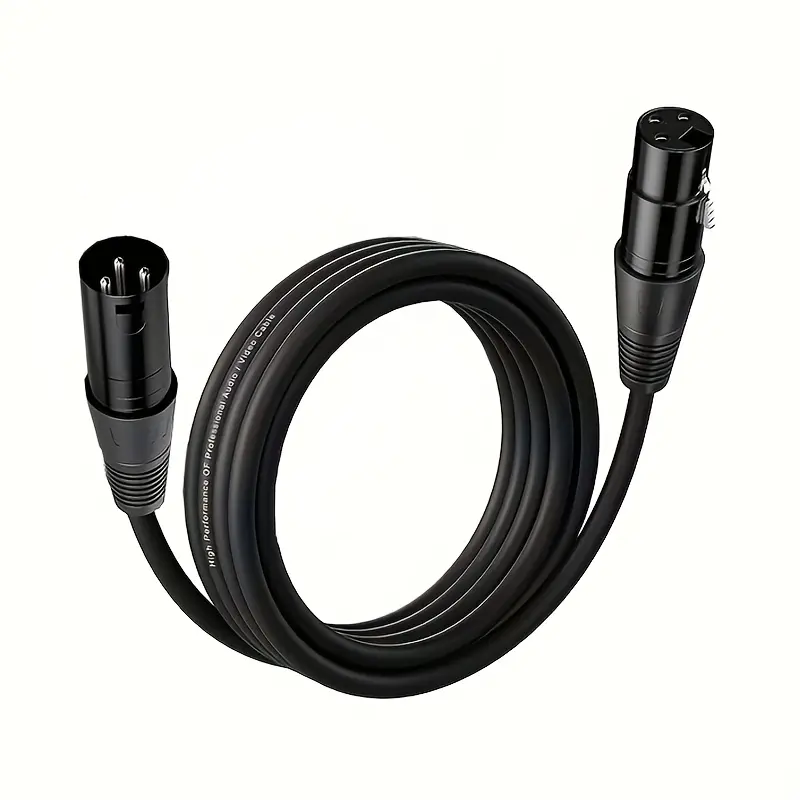Heavy-Duty Shielded Male-Female XLR Cable - Durable Thick Wire, Sleek Design, High-Quality Wiring for Studio Recording, Live Sound; Compatible with Mixers, Mic Preamps, Speakers, Audio Gear | Father's Day Gift