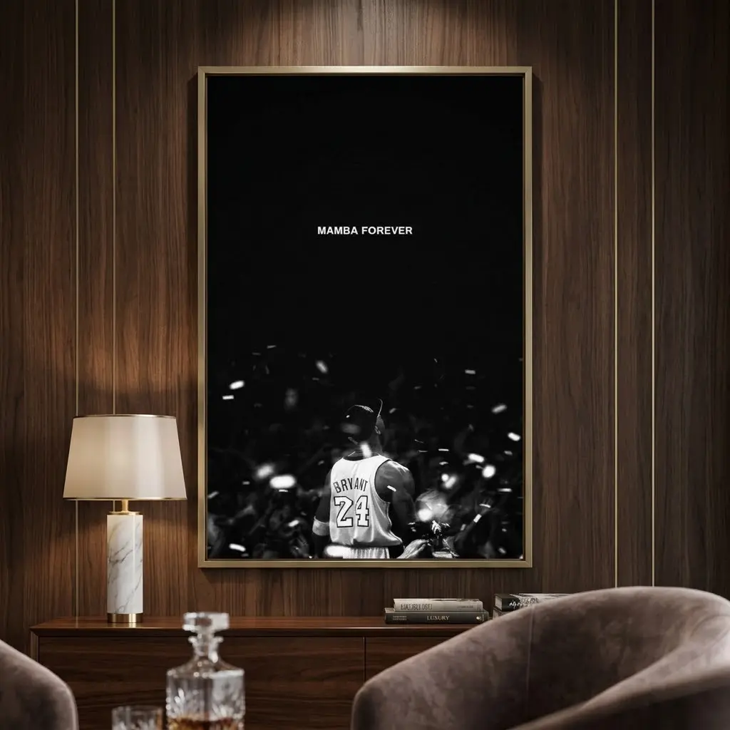 Kobe Bryant Nba Legend Art Laminate Poster Gloss Paper Size A4 Mamba Forever