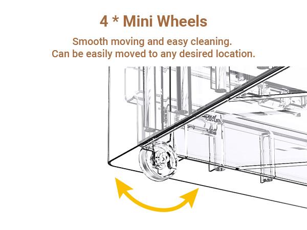 BROVIEW Clear Stackable Storage Bins Drawers, Open Front Large Plastic Storage Bins with Lids, Foldable Closet Organizers and Storage for Wardrobe Cabinets, Pantry, Makeup