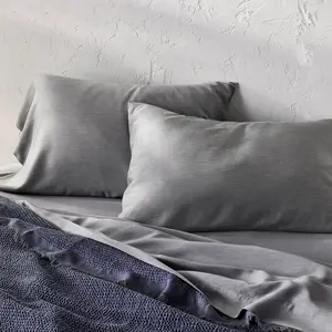 Standard 400 Thread Count Rayon from Bamboo Pillowcases Dark Gray - Casaluna