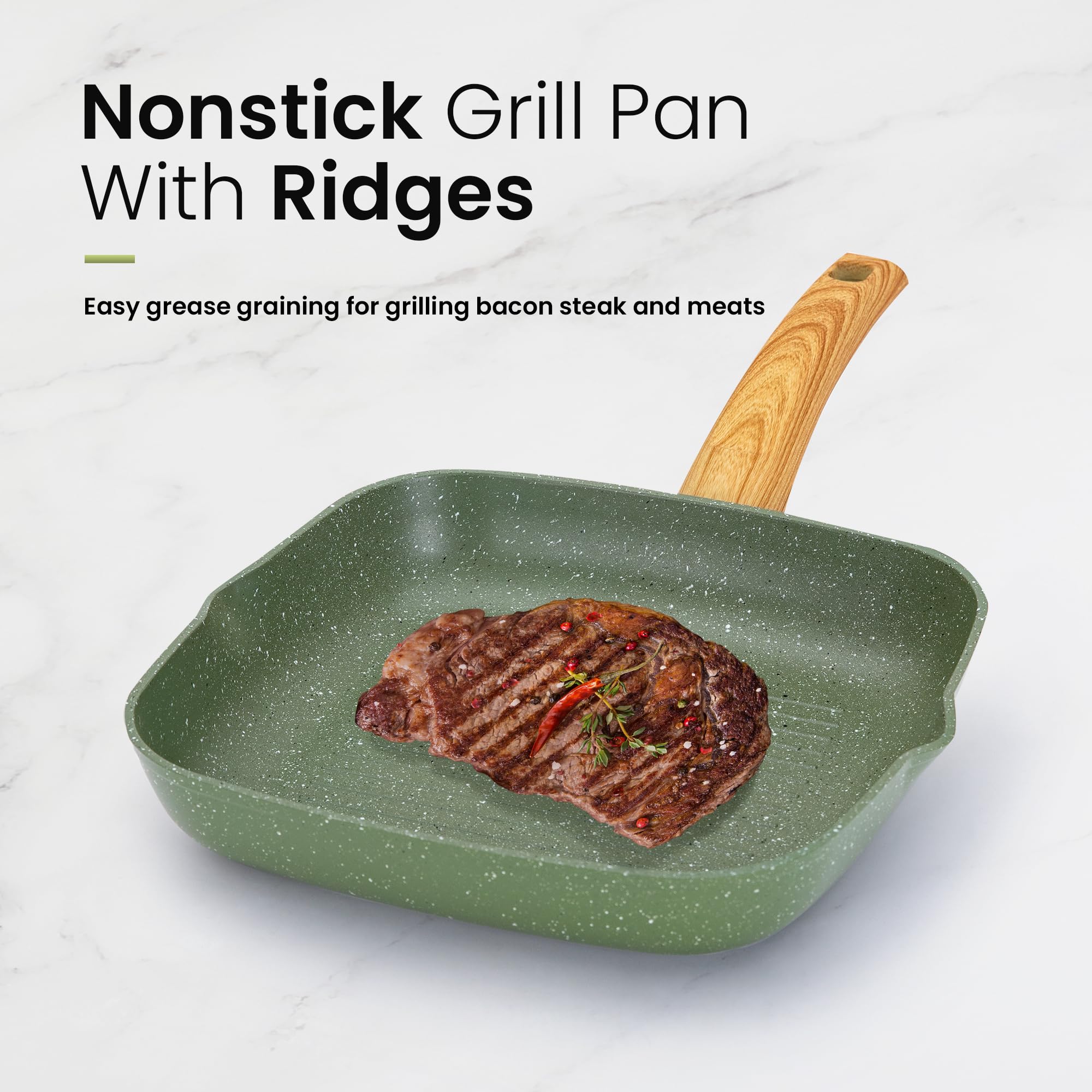 Kitchen Academy Set of 30 Pieces - Induction Cookware with Nonstick Granite Stone Coating, Includes 5 Casserole Lids, Various Woks and Frying Pans Kitchen Academy Set of 30 Pieces - Induction Cookware with Nonstick Granite Stone Coating, Includes 5 Casserole Lids, Various Woks and Frying Pans